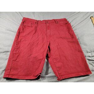 Levis 569 Shorts Mens 42x12 Relaxed‎ Fit Red Denim Y2K Skater white tab